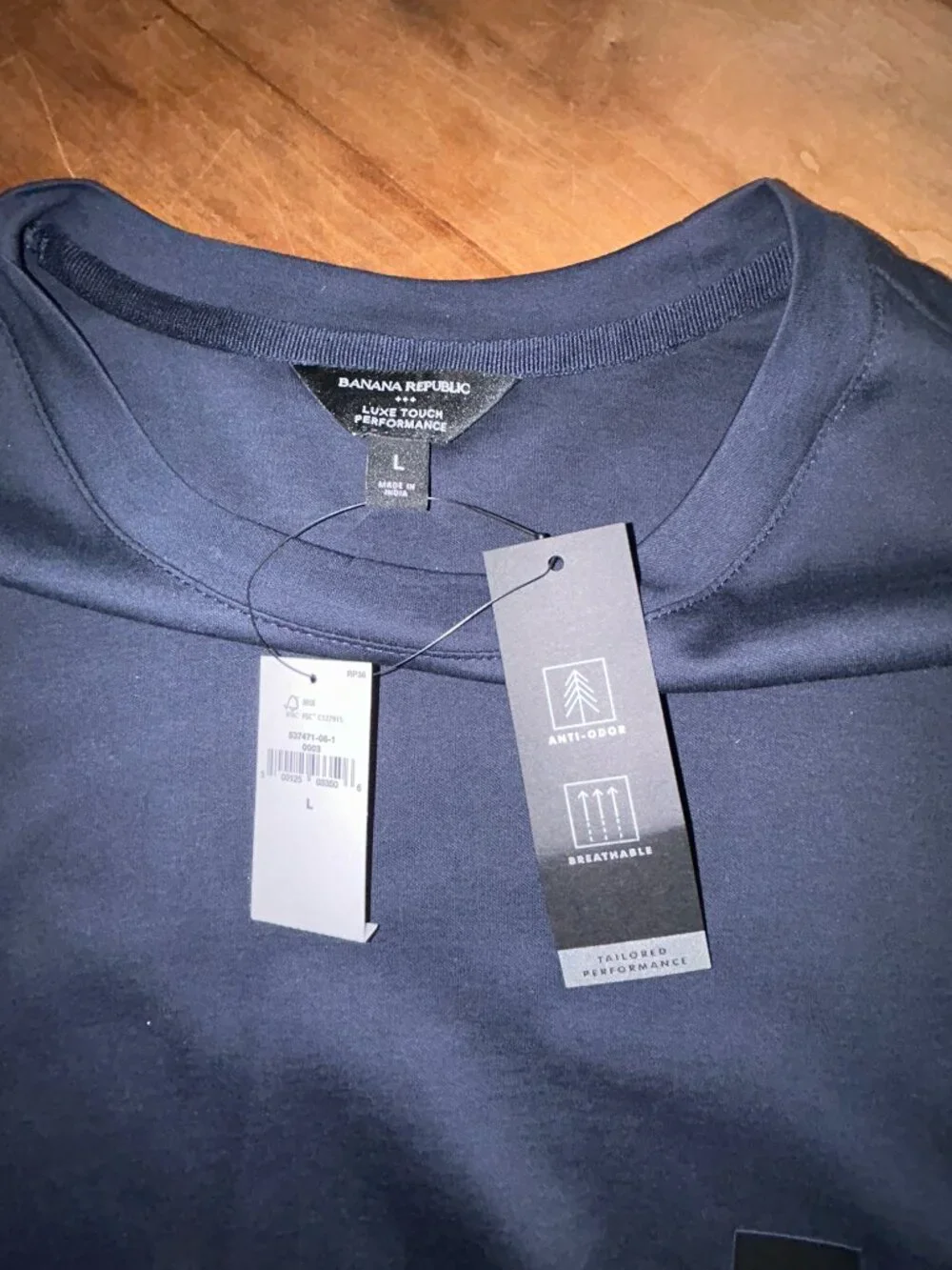 Banana Republic Luxe Touch Performance Long Sleeve T-shirts, NWT, Men Large, 2